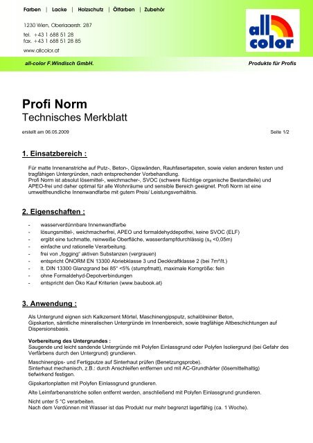 Profi Norm - all-color F. Windisch GmbH