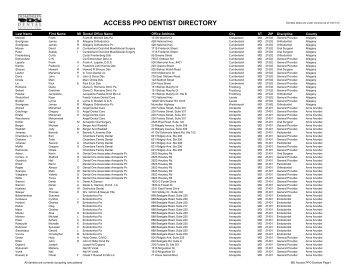 PPO Provider Lists (By State) - Dominion Dental Services, Inc.