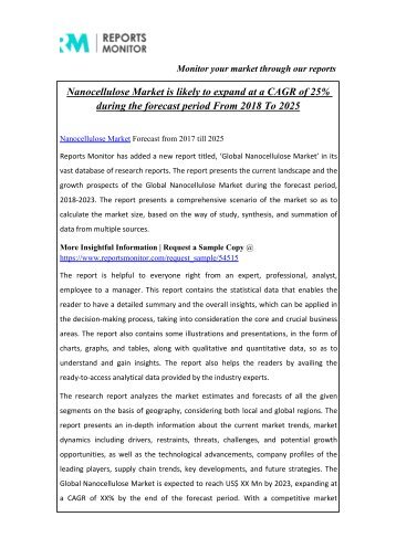 Nanocellulose Market - PDF