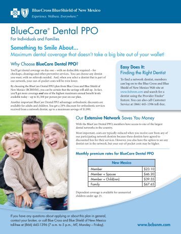 BlueCare® Dental PPO - Blue Cross Blue Shield of New Mexico