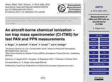 Measurements of PAN and PPN with an aircraft-borne CI-ITMS - AMTD