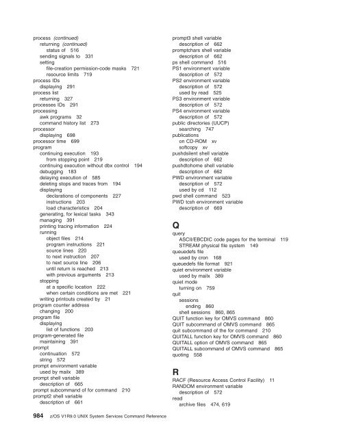 z/OS V1R9.0 UNIX System Services Command ... - Christian Grothoff