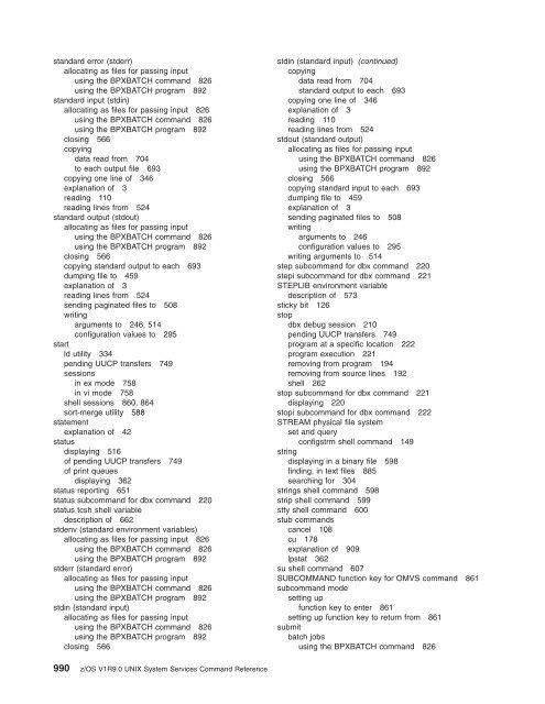 z/OS V1R9.0 UNIX System Services Command ... - Christian Grothoff