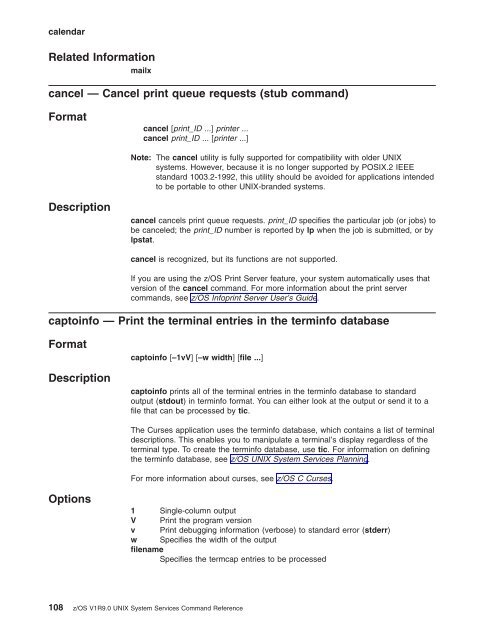 z/OS V1R9.0 UNIX System Services Command ... - Christian Grothoff