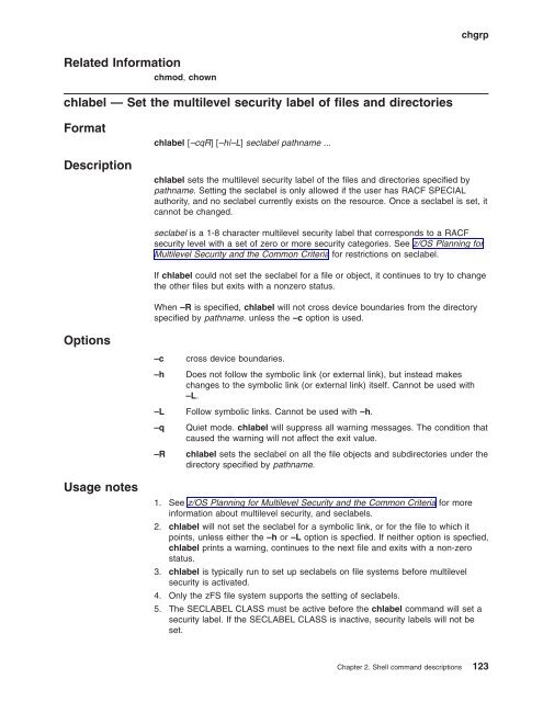 z/OS V1R9.0 UNIX System Services Command ... - Christian Grothoff