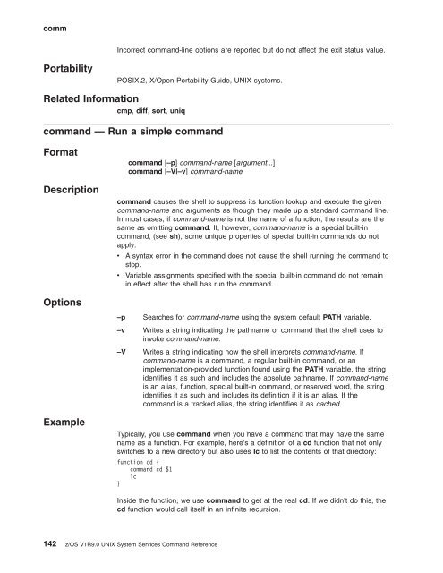 z/OS V1R9.0 UNIX System Services Command ... - Christian Grothoff