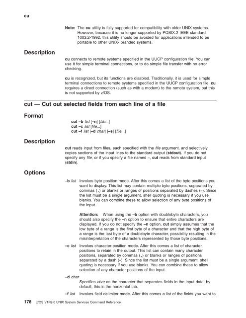 z/OS V1R9.0 UNIX System Services Command ... - Christian Grothoff