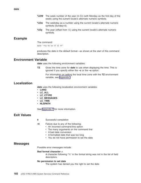 z/OS V1R9.0 UNIX System Services Command ... - Christian Grothoff