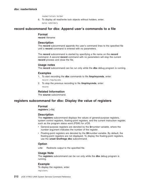 z/OS V1R9.0 UNIX System Services Command ... - Christian Grothoff