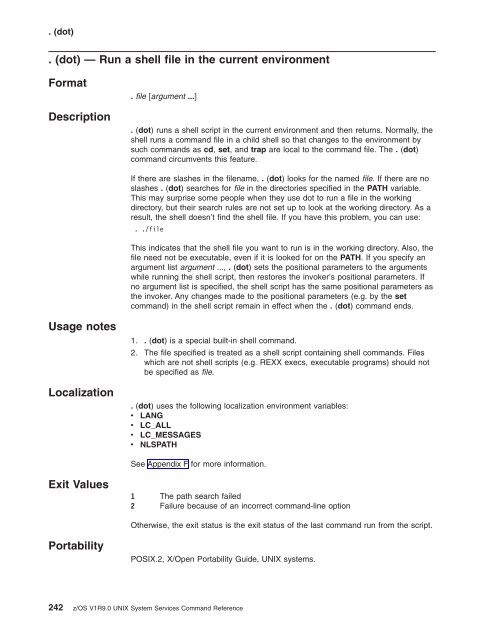 z/OS V1R9.0 UNIX System Services Command ... - Christian Grothoff