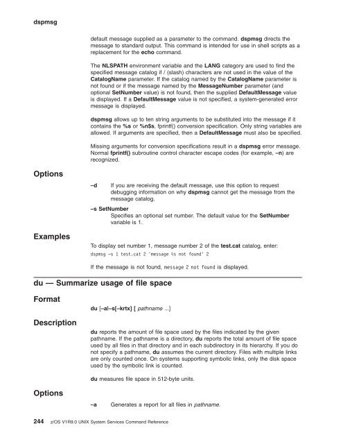 z/OS V1R9.0 UNIX System Services Command ... - Christian Grothoff