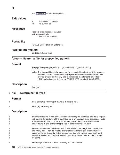 z/OS V1R9.0 UNIX System Services Command ... - Christian Grothoff