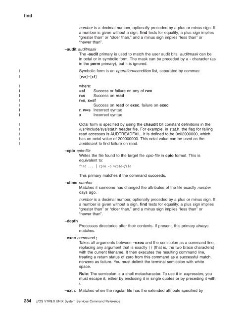 z/OS V1R9.0 UNIX System Services Command ... - Christian Grothoff