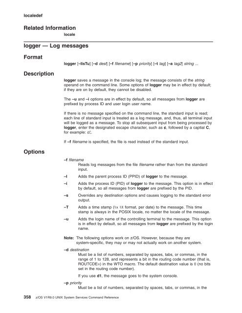 z/OS V1R9.0 UNIX System Services Command ... - Christian Grothoff