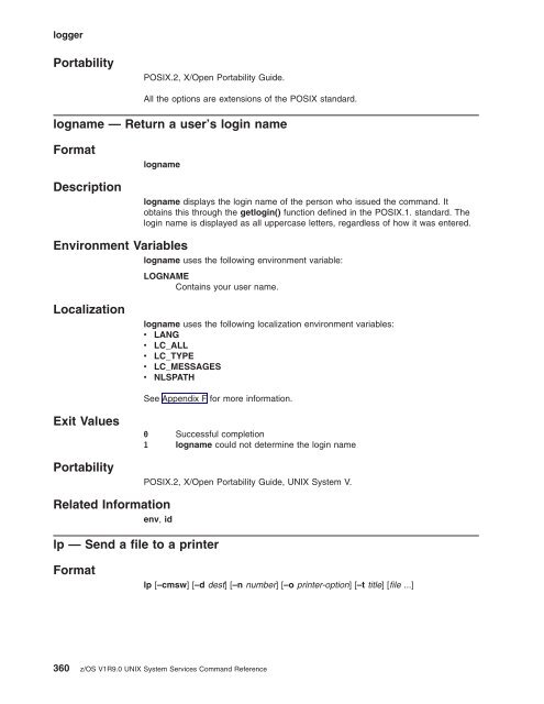 z/OS V1R9.0 UNIX System Services Command ... - Christian Grothoff