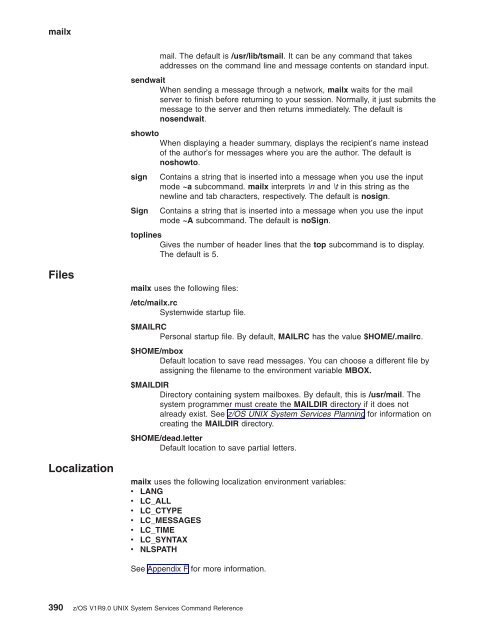 z/OS V1R9.0 UNIX System Services Command ... - Christian Grothoff