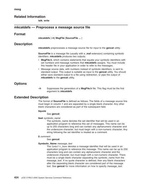 z/OS V1R9.0 UNIX System Services Command ... - Christian Grothoff