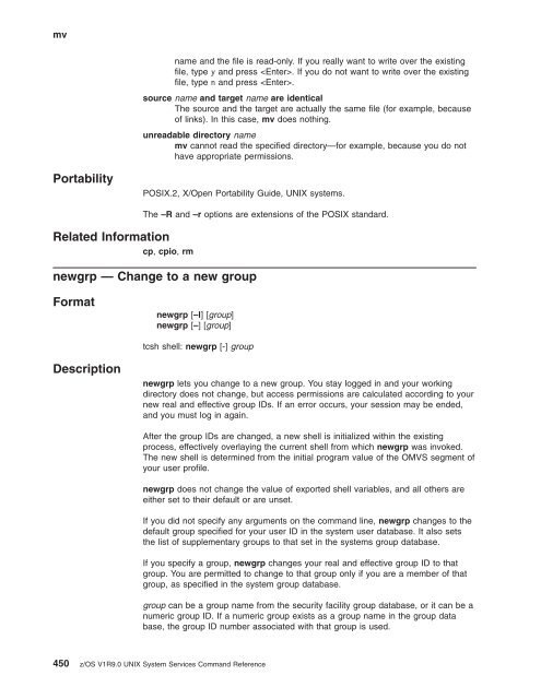 z/OS V1R9.0 UNIX System Services Command ... - Christian Grothoff