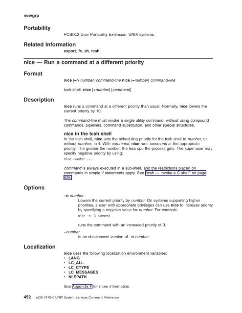 z/OS V1R9.0 UNIX System Services Command ... - Christian Grothoff