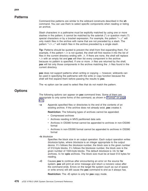 z/OS V1R9.0 UNIX System Services Command ... - Christian Grothoff