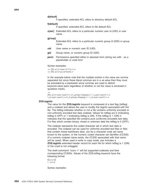 z/OS V1R9.0 UNIX System Services Command ... - Christian Grothoff