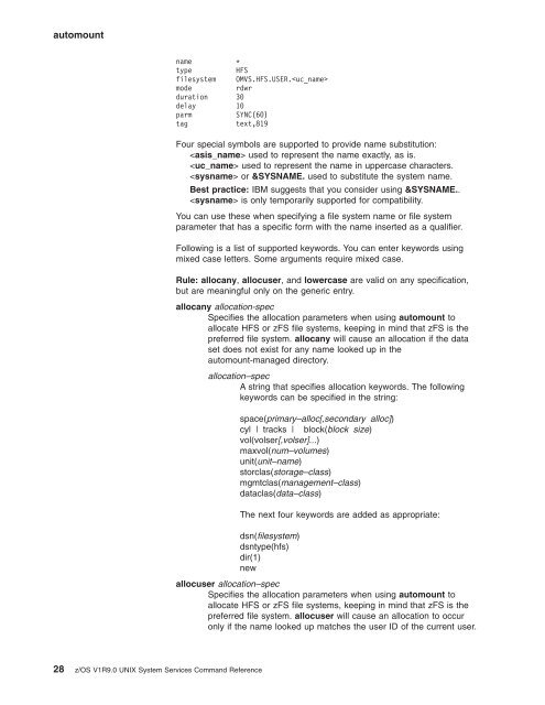 z/OS V1R9.0 UNIX System Services Command ... - Christian Grothoff