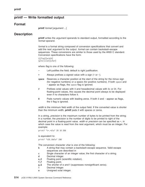 z/OS V1R9.0 UNIX System Services Command ... - Christian Grothoff