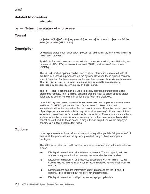 z/OS V1R9.0 UNIX System Services Command ... - Christian Grothoff