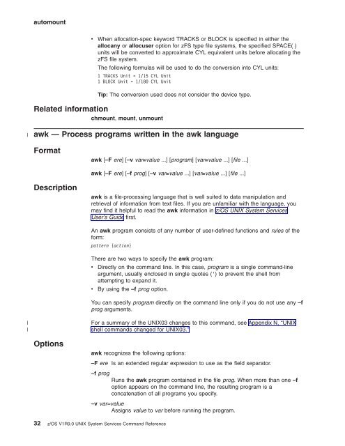 z/OS V1R9.0 UNIX System Services Command ... - Christian Grothoff