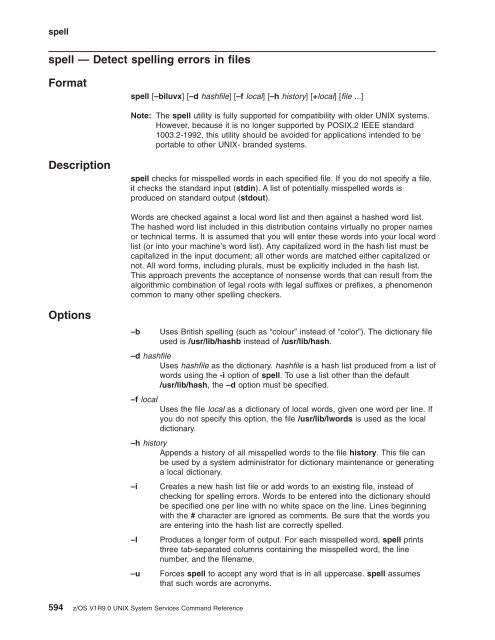 z/OS V1R9.0 UNIX System Services Command ... - Christian Grothoff