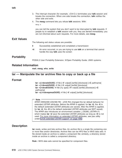 z/OS V1R9.0 UNIX System Services Command ... - Christian Grothoff