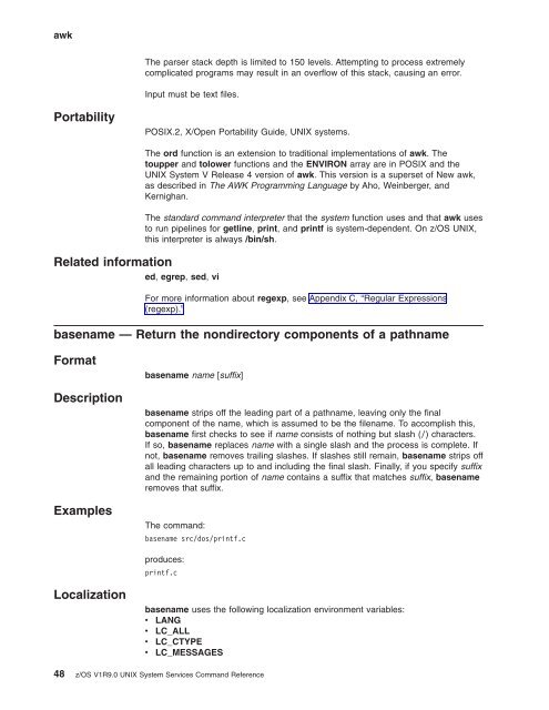 z/OS V1R9.0 UNIX System Services Command ... - Christian Grothoff