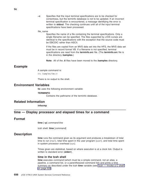 z/OS V1R9.0 UNIX System Services Command ... - Christian Grothoff