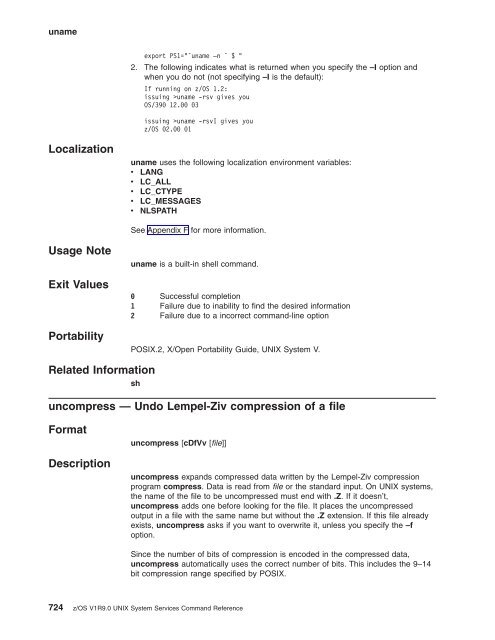 z/OS V1R9.0 UNIX System Services Command ... - Christian Grothoff