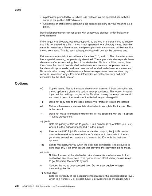 z/OS V1R9.0 UNIX System Services Command ... - Christian Grothoff