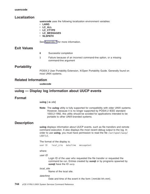 z/OS V1R9.0 UNIX System Services Command ... - Christian Grothoff