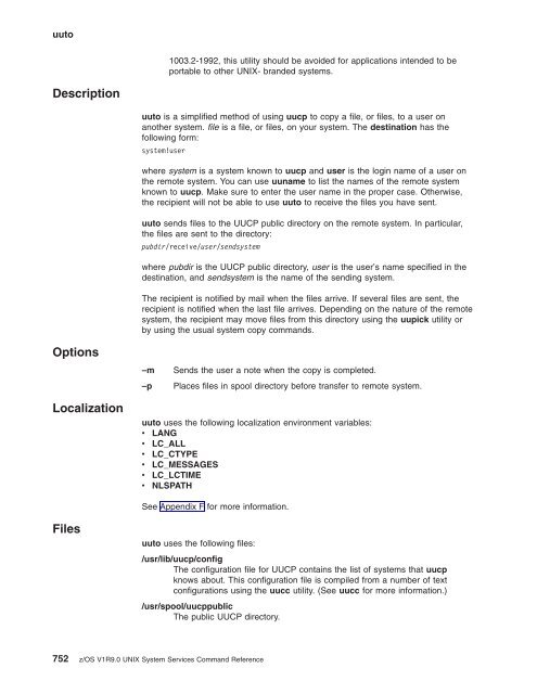 z/OS V1R9.0 UNIX System Services Command ... - Christian Grothoff