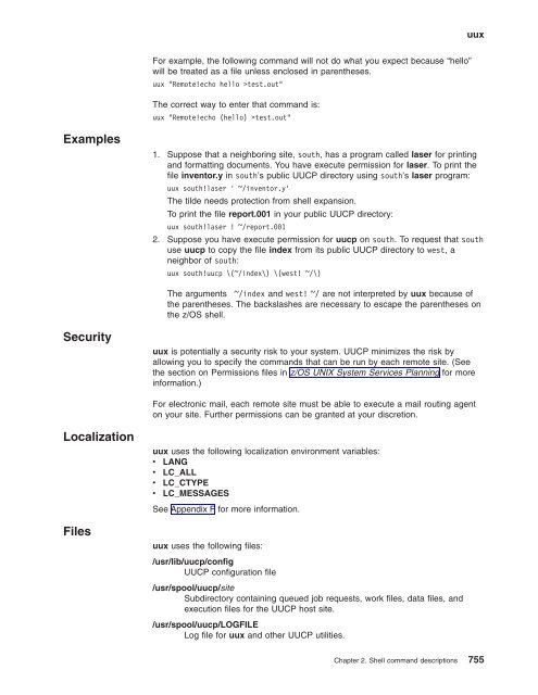 z/OS V1R9.0 UNIX System Services Command ... - Christian Grothoff