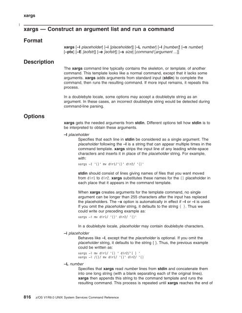 z/OS V1R9.0 UNIX System Services Command ... - Christian Grothoff