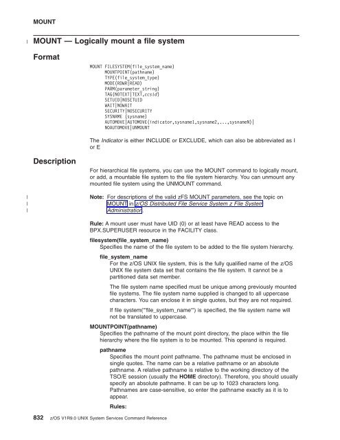 z/OS V1R9.0 UNIX System Services Command ... - Christian Grothoff