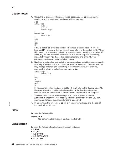 z/OS V1R9.0 UNIX System Services Command ... - Christian Grothoff