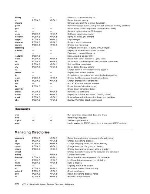 z/OS V1R9.0 UNIX System Services Command ... - Christian Grothoff