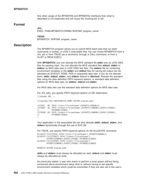 z/OS V1R9.0 UNIX System Services Command ... - Christian Grothoff