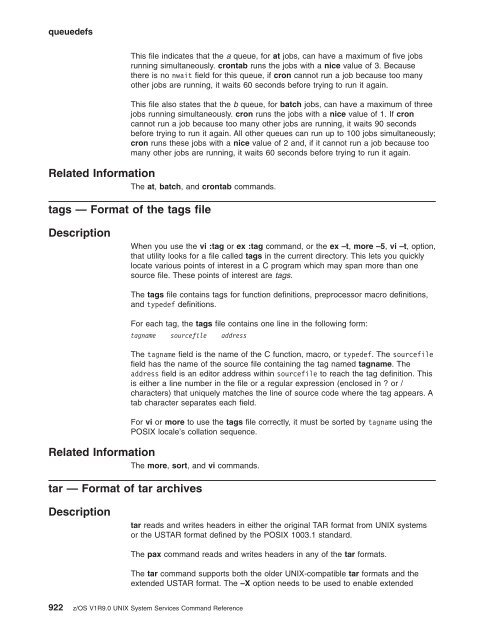 z/OS V1R9.0 UNIX System Services Command ... - Christian Grothoff