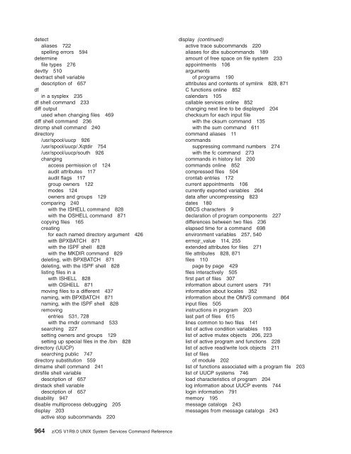 z/OS V1R9.0 UNIX System Services Command ... - Christian Grothoff