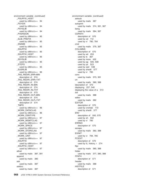 z/OS V1R9.0 UNIX System Services Command ... - Christian Grothoff