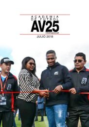 REVISTA OFICIAL ACADEMIA DE FÚTBOL AV25 (Primera Edición)