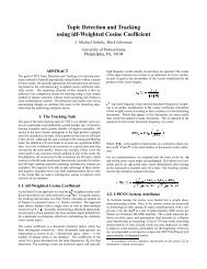Topic Detection and Tracking using idf-Weighted Cosine Coefficient