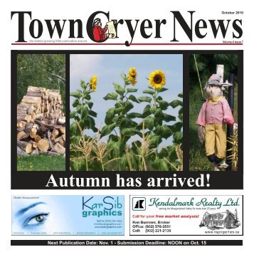 Nov. 1 – Submission Deadline - TownCryer News