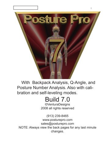 Posture Pro 7 Manual - PosturePro.com